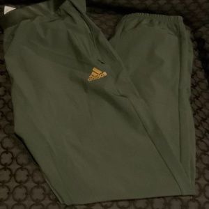 Green Adidas joggers